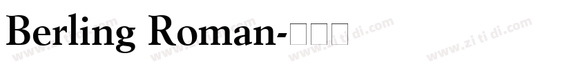 Berling Roman字体转换